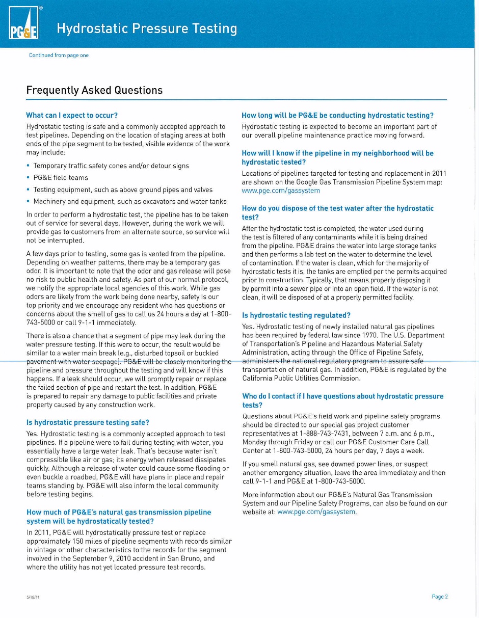 Hydrostatic Pressure Testing, page 2