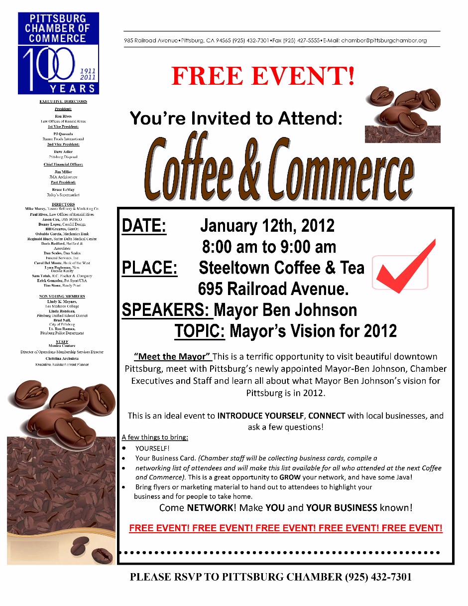 Coffee and Commerce, January 2012